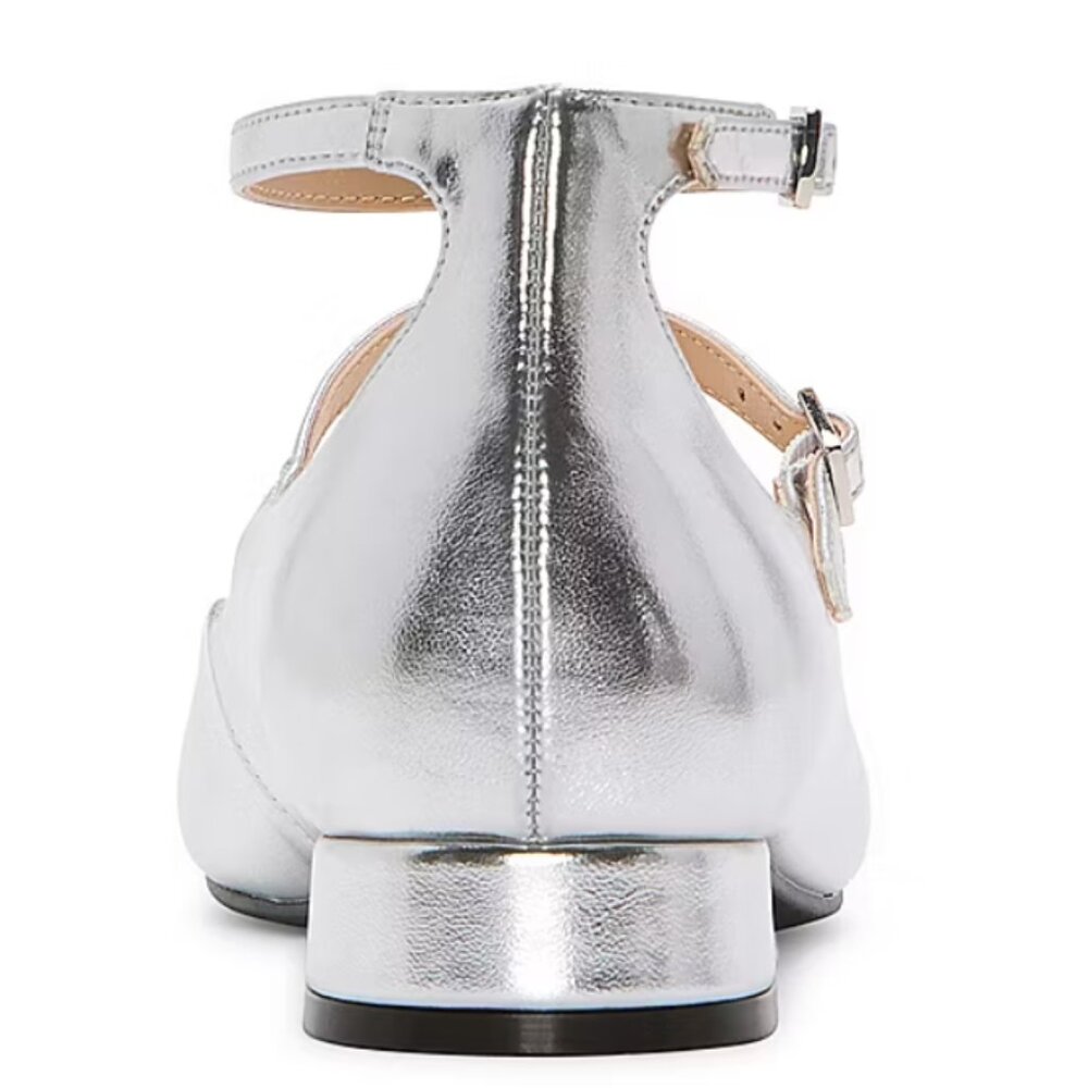 NiB Liz Claiborne Women's Floori Silver Multi Strappy Heels Size 9 M $70 RY1337 - Picture 3 of 4